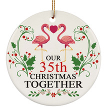 Funny Couple Flamingo Ornament Christmas Gift 35th Wedding 35 Years Anniversary - £12.45 GBP