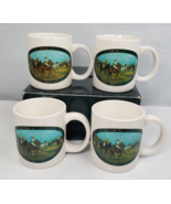 RALPH LAUREN COFFEE CUPS Set of 4 EQUESTRIAN POLO PLAYER LIMITED EDITION... - $589.71 MXN