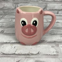 Pink Pig 3D Coffee Mug Collectors Farm Animals Tag Brand Smiling Little Piggy - £14.66 GBP