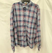 Authentic Indigo Tailor Vintage Plaid Long Sleeve Men Dress Shirt XXL - $285.10 MXN