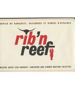 Rib'N Reef Steak House Placemat Montreal Quebec - $15.84