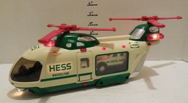 2001 HESS TOY Helicopter with Motorcycle and Cruiser Lights &amp; Sound NO BOX - $35.30