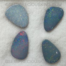Natural Doublet Opal Freeform Waxy Play of Colors Australian SI1 Clarity Loose G - £32.15 GBP