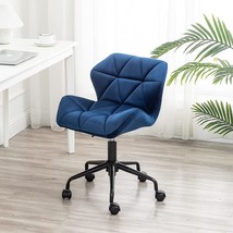 Roundhill Furniture Eldon Diamond Tufted Adjustable Swivel Office Chair, Blue - £78.44 GBP