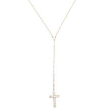 Long Dangle Cross Chain Necklace - €7,41 EUR