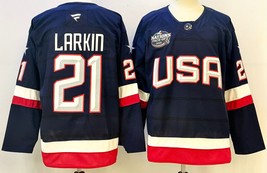 Men's Dylan Larkin #21 Hockey Jersey 2025 USA 4 Nations Face-Off Navy Uniform - $1,458.05 MXN