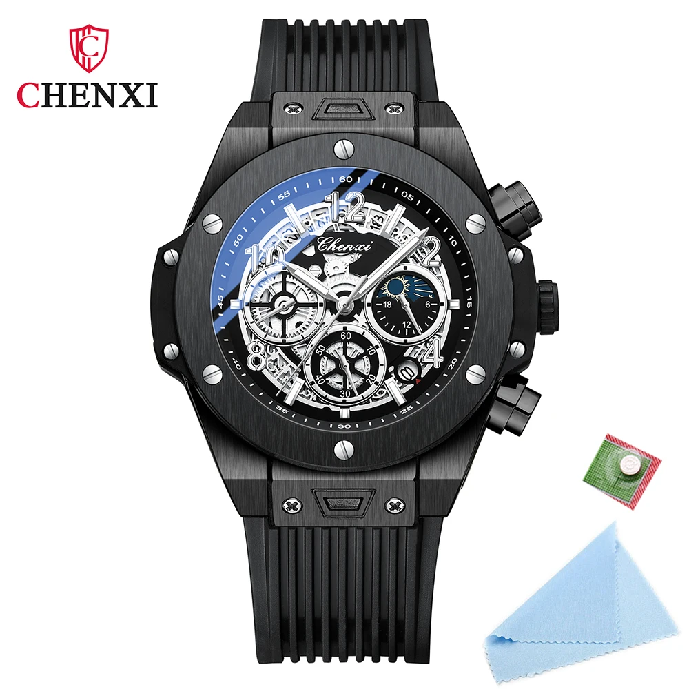 Mens Watches Top Brand Luxury Black Silicone Strap Sports Military Watch... - $36.94