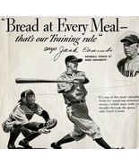 1940 Jack Coombs Duke University Baseball Bakers Bread Advertisement XL  - $47.50