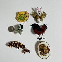 Vintage animal brooches pins lot of 6 - £8.74 GBP