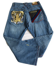 COOGI Authentic Australian Men&#39;s Denim Blue Jeans Embroidered Size 36 x 34 - £44.58 GBP