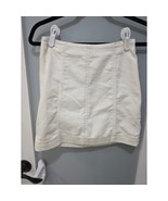 Free People White Skirt 2 Mini Casual Stretchy Cotton Blend - $30.00
