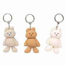 Donatdonat Korean Bear Character Silicone Figure Keyring Keychain Bag Key Holder