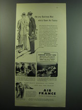 1949 Air France Ad - Ask any Business Man who&#39;s flown Air France - £14.54 GBP