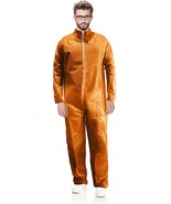 25 Pk Orange Adult Industrial Workwear XL Coveralls, 68&quot; Long, 40 GSM - £88.85 GBP