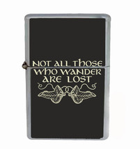 Not All Who Wander Are Lost Rs1 Flip Top Dual Torch Lighter Wind Resistant - £13.16 GBP