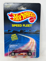 Vintage Hot Wheels Maroon Thunderstreak On Speed Fleet Card 1986 - $9.95