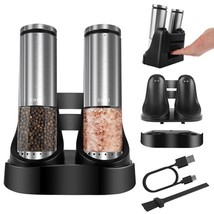 Electric Salt and Pepper Grinder Set USB Rechargeable, Stainless Steel A... - $202.49