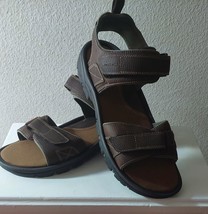 MENS New Rockport Rocklake Sandals Brown Size 13W - £38.88 GBP