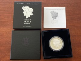 25 NEW 2023 Peace Silver Dollar Proof Coin OGP w/ COA .999 San Francisco... - $2,970.00