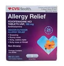 CVS Allergy Relief 60 Gelcaps Exp 10/2026 - £15.02 GBP