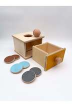 Montessori Ball and Money Box (2in1), Baby Wooden Toys for 1 Year Old, First Lea - £33.02 GBP