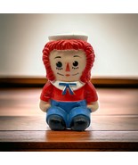 Vintage Raggedy Andy Hard Plastic Coin Bank Bobbs Merrill Missing Plasti... - $13.99