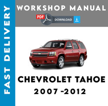 Chevrolet Tahoe 2007 2008 2009 2010 2011 2012 Service Repair Workshop Manual - £5.48 GBP