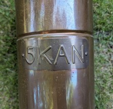 Antique 5KAN Copper/Brass Bucket Coal Scuttle Water Fire Umbrella or Can... - $48.99