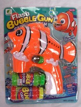 ORANGE LIGHT UP CLOWN FISH BUBBLE GUN WITH SOUND bottle bubbles maker ma... - £11.31 GBP