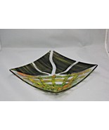 Art Glass Green Pattern Tray - £74.27 GBP