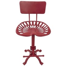 Carolina Classic August Tractor Seat Stool with Back in Red - $137.92