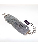 Adami and Martucci Silver Mesh Bracelet with Silver Cuffs - $371.51 CAD
