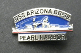 Uss Arizona BB-39 Battleship Pearl Harbor Us Navy Lapel Hat Pin Badge 1.25 Inch - $5.68