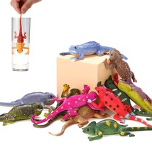 12 Pack Lizard Animal Figurines,6&quot; Color-Changeable And Stretchy Realistic Repti - £23.72 GBP