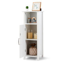 Modern Bathroom Floor Cabinet Storage Home w/Door Adjustable Shelf Free ... - £83.22 GBP