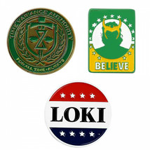 Marvel Studios Loki Time Variance Authority Lapel Pin Set Multi-Color - $24.98