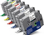 6 Pack Compatible For Brother Label Maker Tape, Tze-221 Tze-121 Tze-421 ... - $35.99