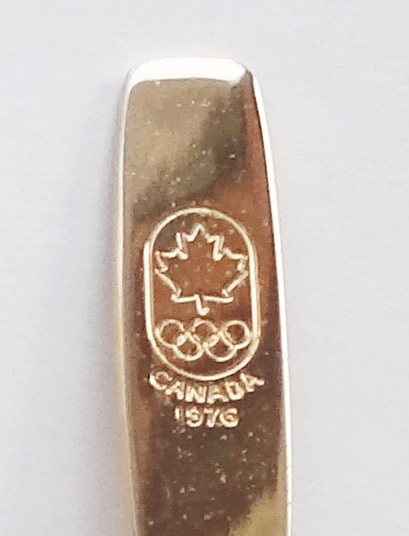 Primary image for Collector Souvenir Spoon Canada Quebec Montreal 1976 Olympics Goldtone