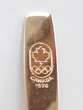 Collector Souvenir Spoon Canada Quebec Montreal 1976 Olympics Goldtone - $3.99