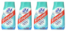 LOT 4 Colgate 2 in 1 Icy Blast Whitening Toothpaste &amp; Mouthwash 4.6 oz - £15.54 GBP