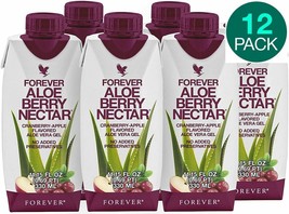 Forever Aloe Berry Nectar Minis Cranberry Apple Preservative Free 330 ml 12 Pack - £65.29 GBP