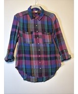 Cato Long Sleeve Button Up Flannel Shirt Women&#39;s Size XS Multi Plaid - €22,27 EUR