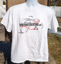Vintage Sportbike Track Time Motorcycle Racing T-Shirt Men&#39;s Size Large ... - $39.59