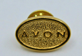 AVON Products Company Gold Colored Oval Shaped Logo Collectible Pin Pinback  - $11.73