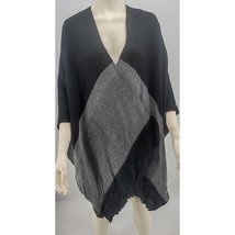 Calvin Klein Colorblocked Ruana Poncho, One Size - $15.84