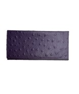 Purple Ostrich Leather Wallet Checkbook Cover Unbranded 6.25” x 3” - €16,98 EUR