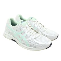 Asics Gel Contend 4 Womens White Green Running Shoes Sneakers Sz 7.5 T765N - £23.80 GBP