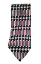 Geoffrey Beene Tie Men&#39;s Classic Style 100% Silk Multicolor Geometric 4&quot;... - $14.85