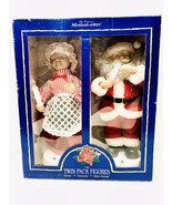 Telco Creations Vintage 1996 Santa &amp; Mrs. Claus 15” Motion-ettes Twin Pack - £71.90 GBP