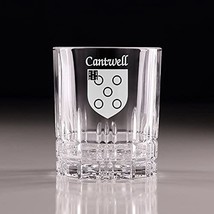 Cantwell Irish Coat of Arms Perfect Serve Cut Glass Tumbler - Set of 4 - £59.53 GBP